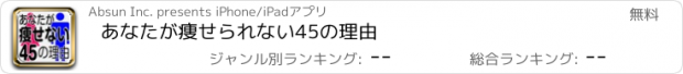 おすすめアプリ あなたが痩せられない45の理由