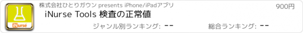 おすすめアプリ iNurse Tools 検査の正常値