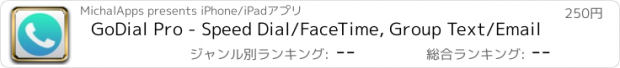 おすすめアプリ GoDial Pro - Speed Dial/FaceTime, Group Text/Email