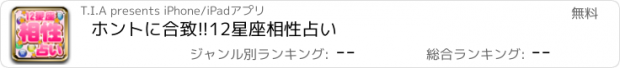 おすすめアプリ ホントに合致!!12星座相性占い