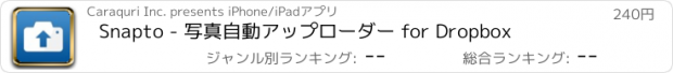 おすすめアプリ Snapto - 写真自動アップローダー for Dropbox