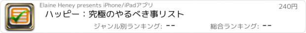 おすすめアプリ ハッピー：　究極のやるべき事リスト