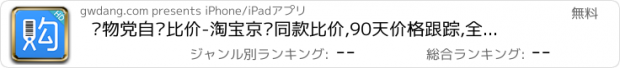 おすすめアプリ 购物党自动比价-淘宝京东同款比价,90天价格跟踪,全网特价促销