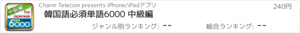 おすすめアプリ 韓国語必須単語6000 中級編