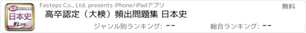 おすすめアプリ 高卒認定（大検）頻出問題集 日本史