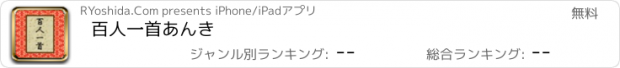 おすすめアプリ 百人一首あんき