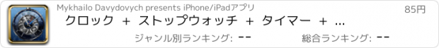 おすすめアプリ クロック  +  ストップウォッチ  +  タイマー  +  目覚まし時計