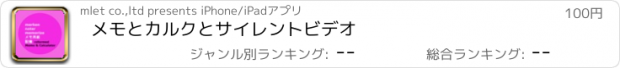 おすすめアプリ メモとカルクとサイレントビデオ