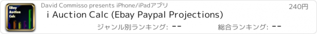 おすすめアプリ i Auction Calc (Ebay Paypal Projections)
