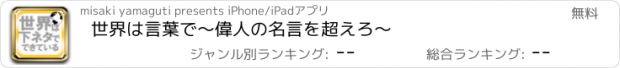 おすすめアプリ 世界は言葉で〜偉人の名言を超えろ〜