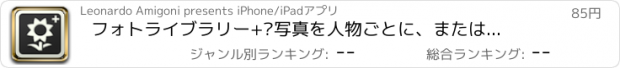 おすすめアプリ フォトライブラリー+　—写真を人物ごとに、または他のいろいろな方法で分類します。簡単に整理ができて、アルバムやファイルより使いやすいです。 アプリ開発者　モッツァレッロ