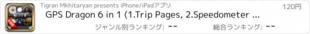 おすすめアプリ GPS Dragon 6 in 1 (1.Trip Pages, 2.Speedometer +, 3.Alarm Clock, 4.Compass, Flashlight, Speedometer, Altimeter, Course, 5.Weather Compass, 6.Compass  Pro)