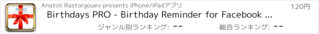 おすすめアプリ Birthdays PRO - Birthday Reminder for Facebook & VKontakte