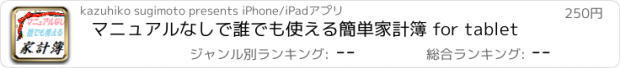 おすすめアプリ マニュアルなしで誰でも使える簡単家計簿 for tablet