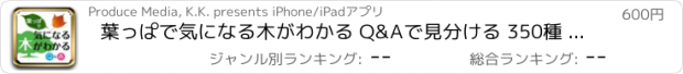 おすすめアプリ 葉っぱで気になる木がわかる Q&Aで見分ける 350種 樹木鑑定