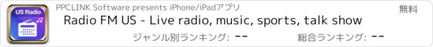 おすすめアプリ Radio FM US - Live radio, music, sports, talk show