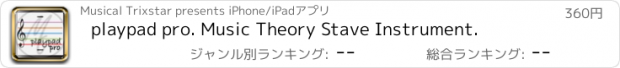 おすすめアプリ playpad pro. Music Theory Stave Instrument.