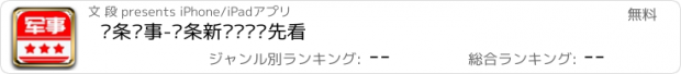 おすすめアプリ 头条军事-头条新闻资讯抢先看