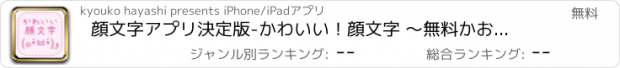 おすすめアプリ 顔文字アプリ決定版-かわいい！顔文字 〜無料かおもじアプリ〜