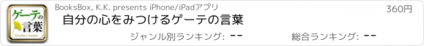 おすすめアプリ 自分の心をみつける　ゲーテの言葉