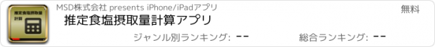 おすすめアプリ 推定食塩摂取量計算アプリ