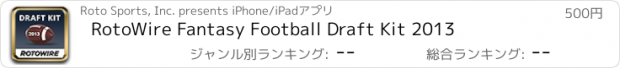 おすすめアプリ RotoWire Fantasy Football Draft Kit 2013