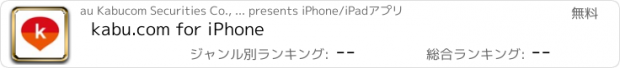 おすすめアプリ kabu.com for iPhone