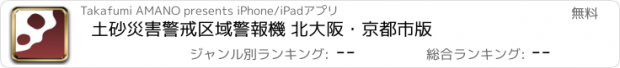 おすすめアプリ 土砂災害警戒区域警報機 北大阪・京都市版