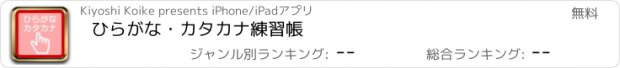 おすすめアプリ ひらがな・カタカナ練習帳