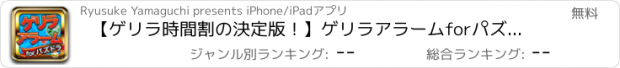 おすすめアプリ 【ゲリラ時間割の決定版！】ゲリラアラームforパズドラ