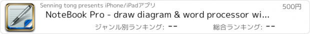 おすすめアプリ NoteBook Pro - draw diagram & word processor with handwriting & voice record