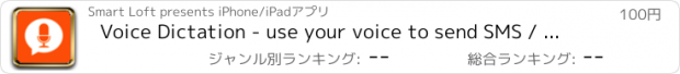 おすすめアプリ Voice Dictation - use your voice to send SMS / Facebook / Tweeter / e-mail messages