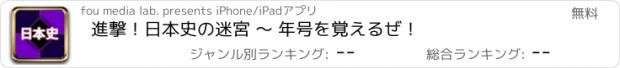 おすすめアプリ 進撃！日本史の迷宮 〜 年号を覚えるぜ！