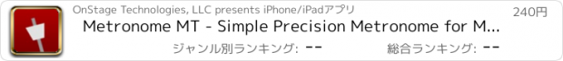 おすすめアプリ Metronome MT - Simple Precision Metronome for Musicians