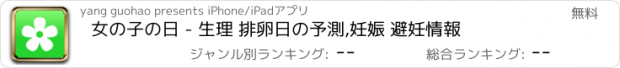 おすすめアプリ 女の子の日 - 生理 排卵日の予測,妊娠 避妊情報