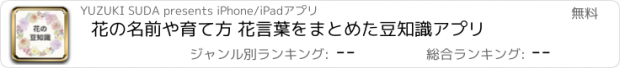 おすすめアプリ 花の名前や育て方 花言葉をまとめた豆知識アプリ