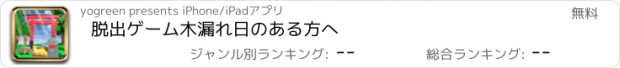 おすすめアプリ 脱出ゲーム　木漏れ日のある方へ