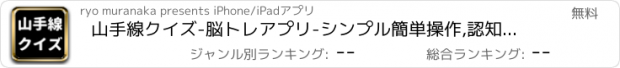 おすすめアプリ 山手線クイズ-脳トレアプリ-シンプル簡単操作,認知症に対策