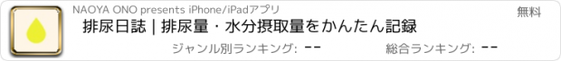 おすすめアプリ 排尿日誌 | 排尿量・水分摂取量をかんたん記録