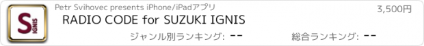 おすすめアプリ RADIO CODE for SUZUKI IGNIS