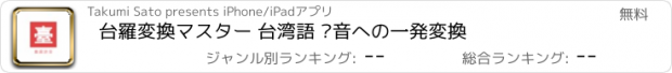 おすすめアプリ 台羅変換マスター 台湾語 拼音への一発変換