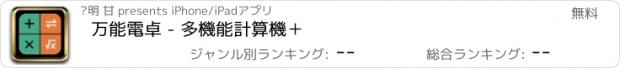 おすすめアプリ 万能電卓 - 多機能計算機＋