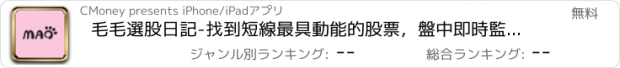 おすすめアプリ 毛毛選股日記-找到短線最具動能的股票，盤中即時監控布林上下軌