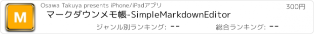 おすすめアプリ マークダウンメモ帳-SimpleMarkdownEditor