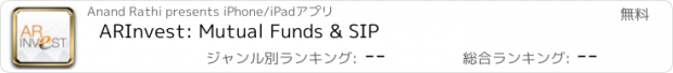 おすすめアプリ ARInvest: Mutual Funds & SIP