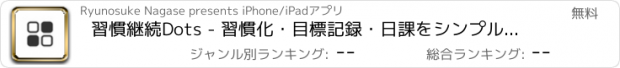 おすすめアプリ 習慣継続Dots - 習慣化・目標記録・日課をシンプルに管理