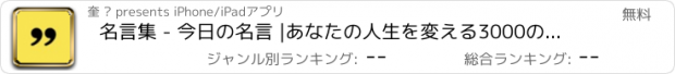 おすすめアプリ 名言集 - 今日の名言 |あなたの人生を変える3000の格言