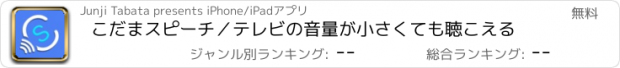 おすすめアプリ こだまスピーチ／テレビの音量が小さくても聴こえる