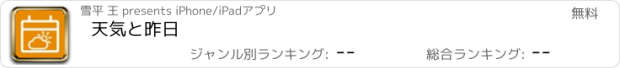 おすすめアプリ 天気と昨日