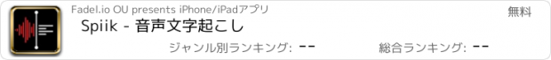 おすすめアプリ Spiik - 音声文字起こし